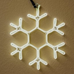 Vianočná svetelná snehová vločka, 360 LED, studene biela