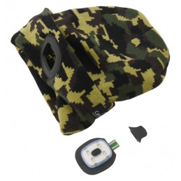 Cattara čiapka ARMY s LED svietidlom, USB nabíjanie