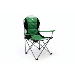 Sada 2 ks skladacia kempingová rybárska stolička Divero Deluxe - zelená/čierna
