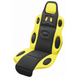 Poťah sedadla Race - univerzálny, čierno / žltý