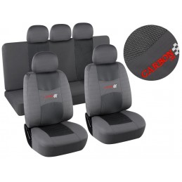 Poťahy sedadiel Airbag, šedé, sada 9 ks