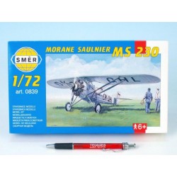 Model Morane Saulnier MS 230 9,4x14,6cm v krabici 25x14,5x4,5cm