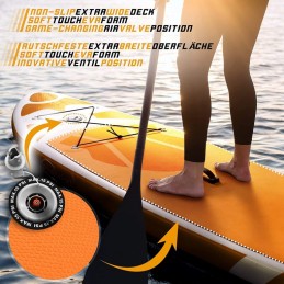 Physionics nafukovací paddleboard, 320 x 80 x 15 cm,oranžový