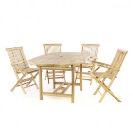 Záhradná súprava - rozťahovací stôl, 4 stoličky