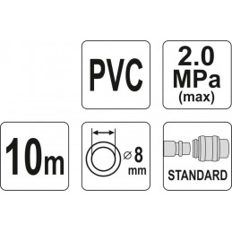 Hadica vzduchová PVC 8 mm, 10m