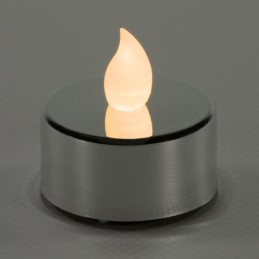 Dekoratívna sada LED čajových sviečok, strieborné, 4 ks