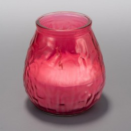 Sada sviečok v ružovom skle, 10 cm, 4 ks