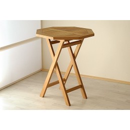 Luxusný balkónový set z teakového dreva, 1 stôl + 2 skladacie stoličky