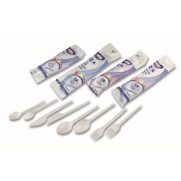 Vidličky plastové biele - 17 cm, 12 ks