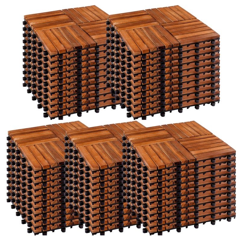 STILISTA drevené dlaždice, mozaika 4 x 6, agát, 5 m², 55 ks