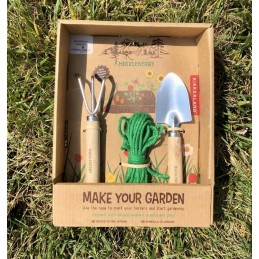 Záhradné nástroje – lopatka, rýľ a lano