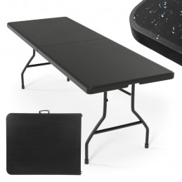 Jago skladací stôl  pre 8 osôb - čierny, 183 cm