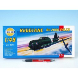 Model Reggiane RE 2000 Falco 1:48 16,1x22cm v krabici 31x13,5x3,5cm