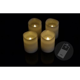 Dekoratívna LED sada - 4 adventné sviečky - biela