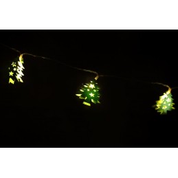 Vianočná dekoratívna reťaz HOLZ - zelené stromčeky - 10 LED