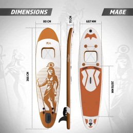 PHYSIONICS nafukovací paddleboard - boh Anubis, 366 cm