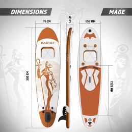 PHYSIONICS nafukovací paddleboard - bohyňa Bastet, 320 cm