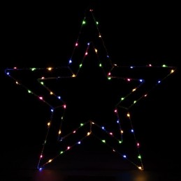 NEXOS vianočná LED dekorácia strieborná hviezda, farebná