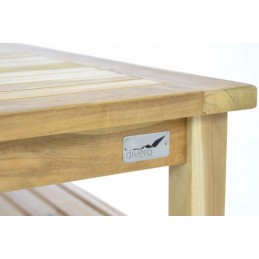Záhradný set lavíc a stola DIVERO - neošetrené teakové drevo - 150 cm