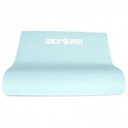 Gorilla Sports Podložka na jogu z PVC, svetlo modrá