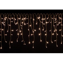 Vianočný svetelný dážď 400 LED teplá biela - 10 m + ovládač