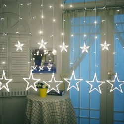 Vianočná dekorácia - svietiace hviezdy - 150 LED studená biela