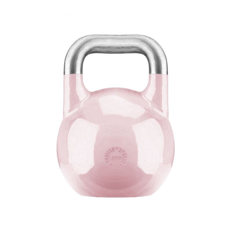 Gorilla Sports Súťažný kettlebell, ružový, 8 kg