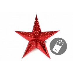 Vianočná hviezda s časovačom 60 cm, 10 LED, červená