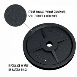 Gorilla Sports Záťažový kotúč 50/51 mm, liatina, 25 kg