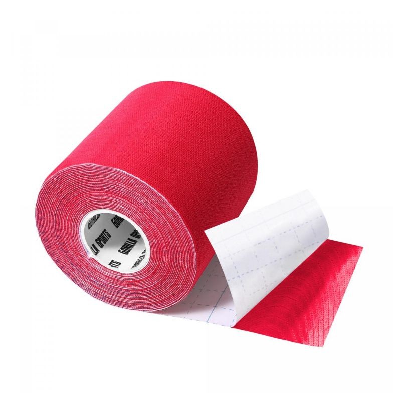 Gorilla Sports Tejpovacia páska, červená, 7,5 cm