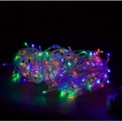 Vianočné LED osvetlenie 20 m - farebné 200 LED - zelený kábel