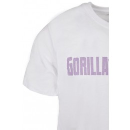 Gorilla Sports Športové tričko s potlačou, bielo/fialová 2XL