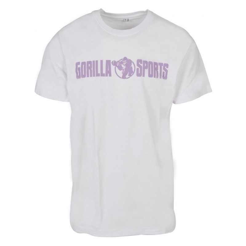 Gorilla Sports Športové tričko s potlačou, bielo/fialová, S