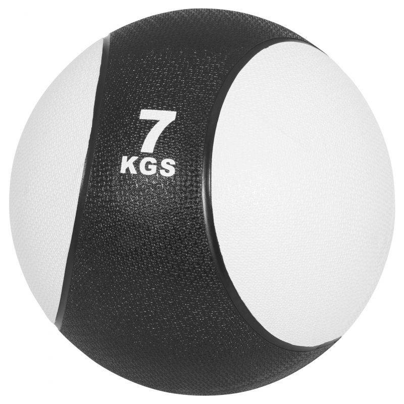 Gorilla Sports Medicinbal, čierny/biely, 7 kg