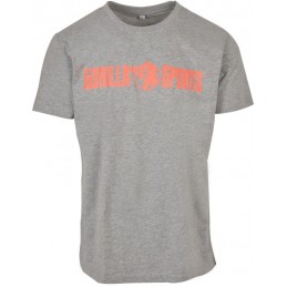 Gorilla Sports Športové tričko, sivo/oranžová, M