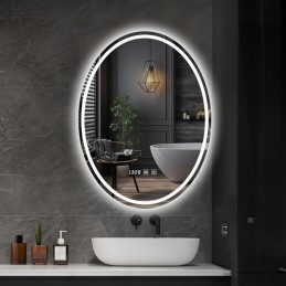 IREDA kúpeľňové zrkadlo s LED osvetlením, 80 x 60 cm