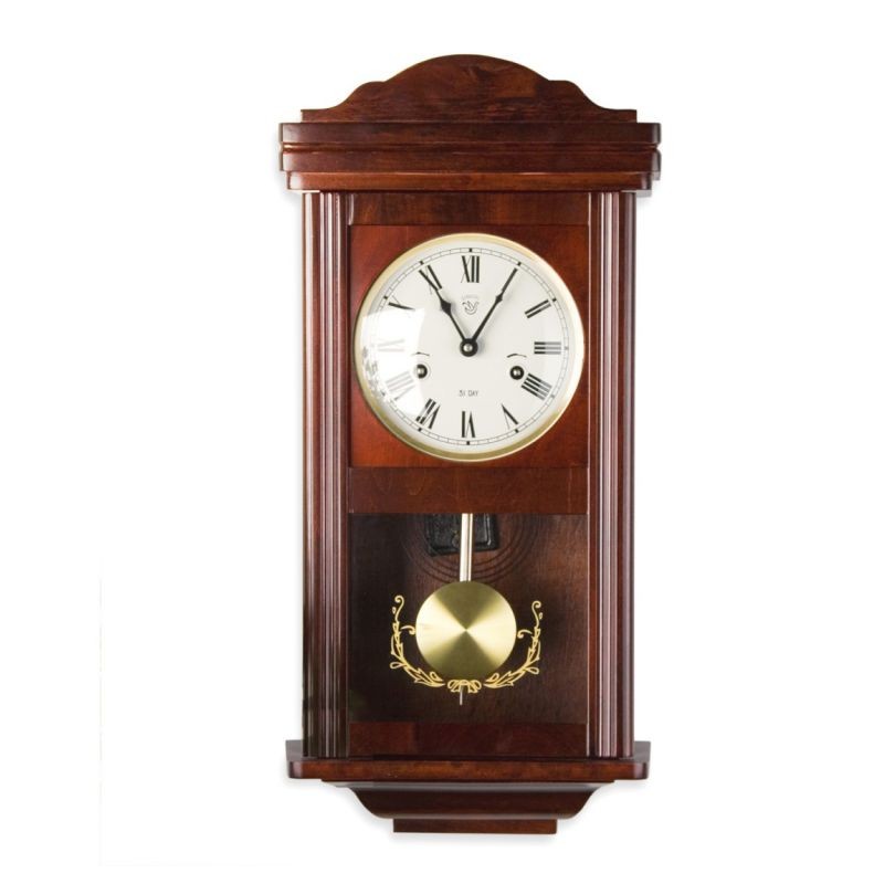 Nástenné kyvadlové hodiny THESEUS mahagón - 60 cm