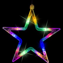 Vianočná dekorácia - svietiace hviezdy - 150 LED farebná
