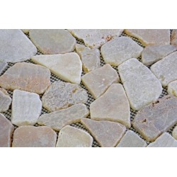 Mozaika riečny kameň - krémová – obklady 1m2 Garth