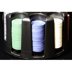 Poker set 200 ks - Caddy – otočný plastový stojan na žetóny