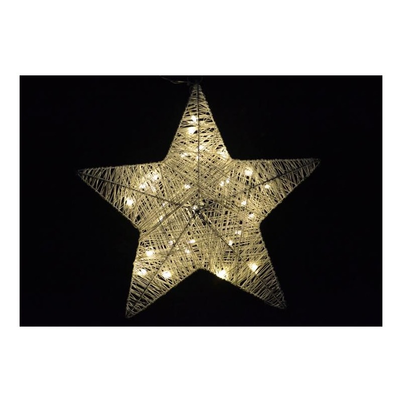 Vianočná dekorácia - vianočná hviezda - 35 cm, 30 LED diód