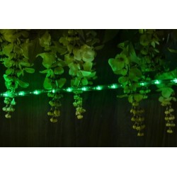 LED svetelný kábel - 240 diód, 10 m, zelený